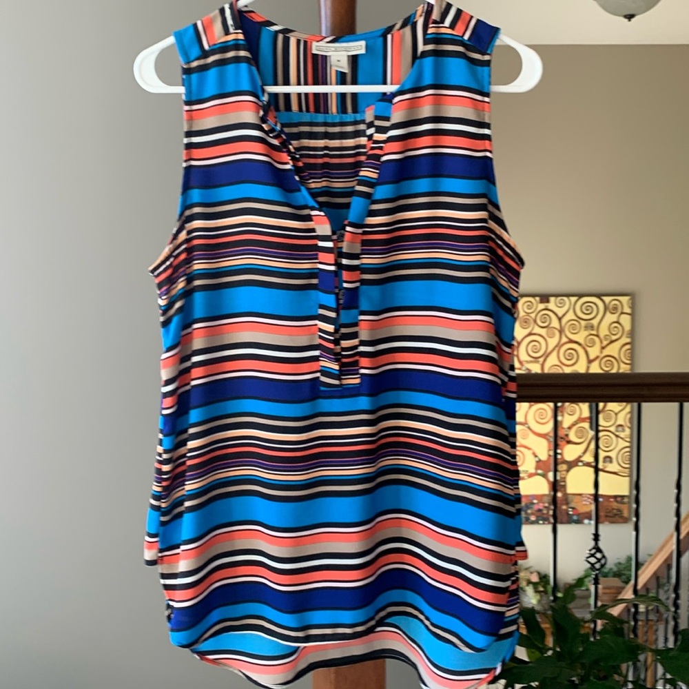 All Maternity 3/$10 Buchman Sleeveless Striped V-neck Tunic size M